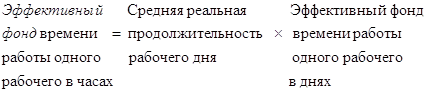 Эффективный фонд времени. Эффективный фонд рабочего времени. Эффективный фонд одного рабочего. Эффективный фонд времени формула. Эффективный фонд времени работы формула.
