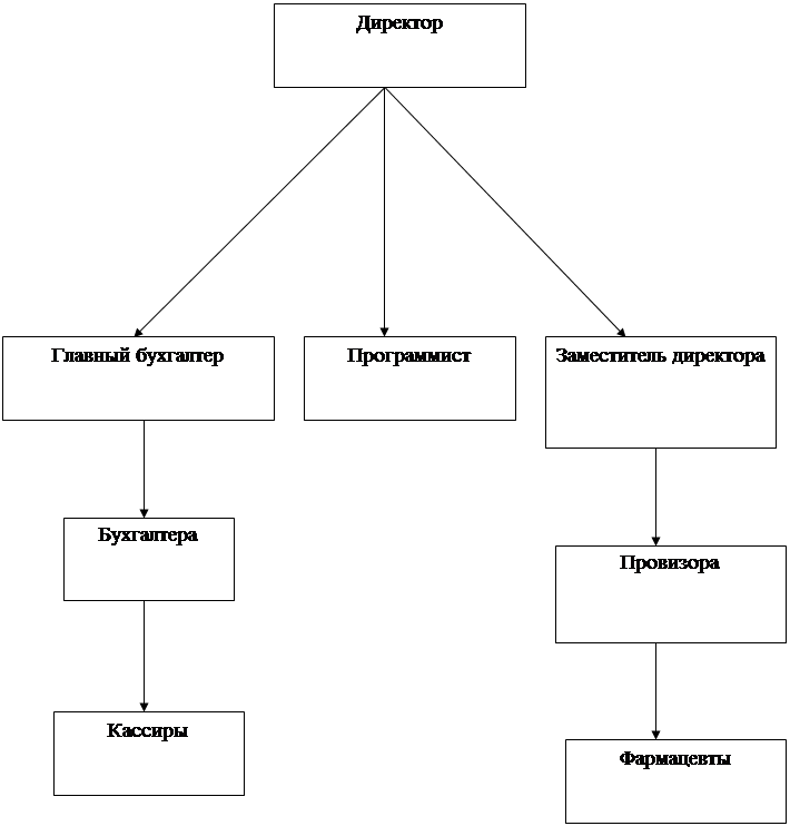 План структуры аптечного предприятия